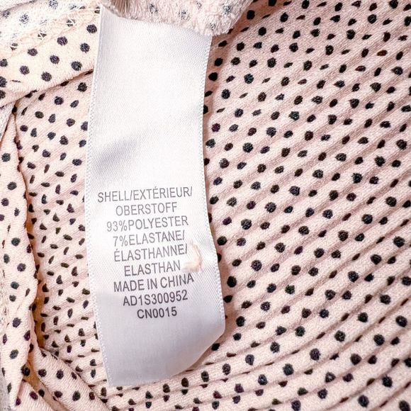 Adrianna Papell Anthropologie Light Pink with Black Polka Dot - Picture 7 of 12